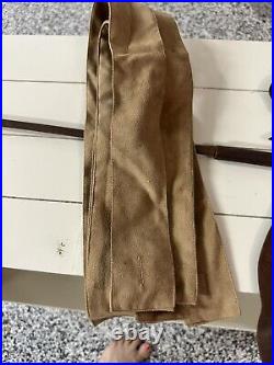 Pottery barn Set Of 5 Brown Suede Curtains