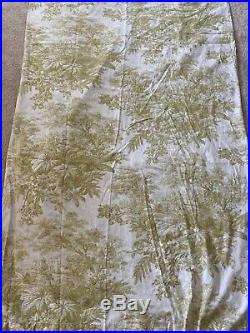 Pottery barn green toile curtains set of 2 green