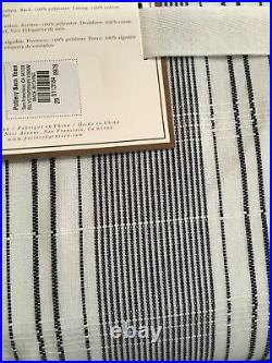 Pottery barn riley stripe blackout curtains (2) blue/white 108 #1036