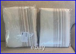 Pottery barn riviera stripe curtains, 50x96, Sandalwood, Two Pair, NWOT