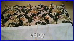 Rainforest Tropical Floral Curtains Barkcloth Fabric Pottery Barn Style 75x82L