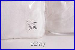 S/2 NWT Pottery Barn Belgian Flax Linen Poletop Sheer Curtains, 50 X 84, white