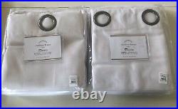 S/2 New Pottery Barn Sunbrella Solid Outdoor Grommet Curtains 50 x 108 Natural
