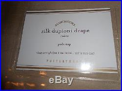 S/2 Pottery Barn Silk Dupioni Parchment Curtain Drapes 50 X 84 Multiples