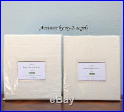 S/2 Pottery Barn CLASSIC BELGIAN FLAX LINEN Curtains Drapes Panels 50x108 IVORY
