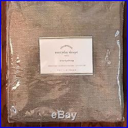 S/2 Pottery Barn EVERYDAY DRAPE 3 in 1 Lined Pole Top 50X 84 NIP Natural