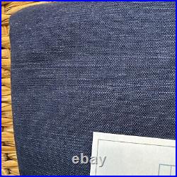 S/2 Pottery Barn Kids NAVY Evelyn Linen BLACKOUT Panels Drapes Curtains 44x84