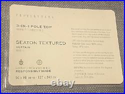 S/2 Pottery Barn SEATON TEXTURED Cotton Curtains 96, BLUE CHAMBRAY