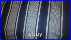 S/2 Pottery barn Jackson ticking stripe 84 drape curtain panel nautical blue