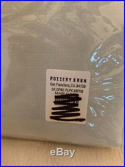 S/3 Pottery Barn Silk Dupioni Blackout 50x96 Panels Drapes Porcelain Blue $597