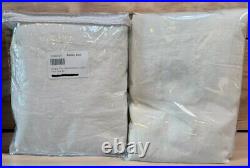 Set/2 Pottery Barn 3-in-1 Pole Top Belgian Flax Linen Curtains 50x 96 IVORY NEW