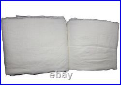 Set/2 Pottery Barn Belgian Flax Linen Cotton Lined Curtains 50x84 Ivory OB READ