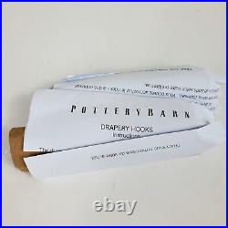 Set/2 Pottery Barn Belgian Flax Linen Curtain 50x84 Cotton Lined Classic Ivory