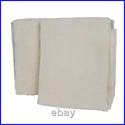 Set/2 Pottery Barn Belgian Flax Linen Pole Top Sheer Curtain 50x108 Ivory NWOT