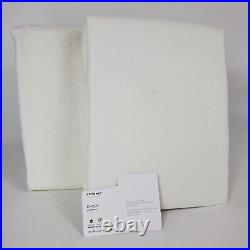 Set/2 Pottery Barn Emery Linen/Cotton Grommet Cotton Lined Curtain 50x96 White