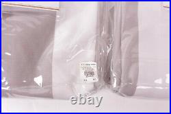 Set/2 Pottery Barn Sunbrella Awning Stripe grommet outdoor curtains 50x96, gray