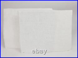 Set Of 2 Pottery Barn Belgian Flax Linen SHEER 50x84 Curtains White OB NWOT