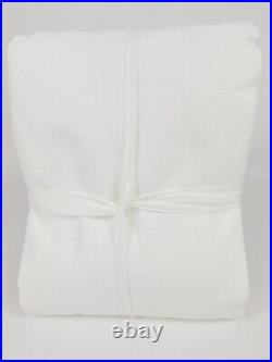 Set Of 2 Pottery Barn Emery Linen Cotton Lined Grommet Curtains 50x96 White