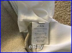 Set Of 2, Pottery Barn Linen Drapes Blackout Lining 100 X 108 FLAX With Stripe