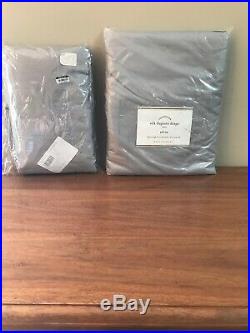 Set Of 2 Pottery Barn Silk Dupioni Platinum Gray Drapes Curtains 50 X 108