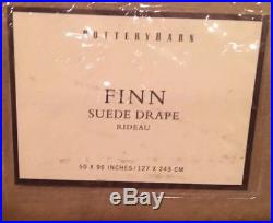 Set Of 4 Pottery Barn Drapes Panels Finn Suede Rideau Curtains, 50 x 96, Camel
