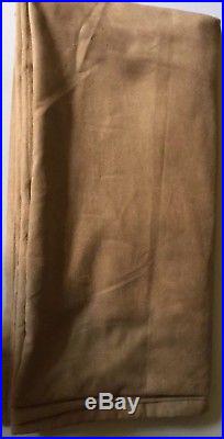 Set Of 4 Pottery Barn Drapes Panels Finn Suede Rideau Curtains, 50 x 96, Camel