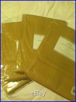 Set Of 4 Pottery Barn Straw Cameron Cotton Grommet Drapes 50 X 84 New