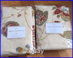 Set Of Two Pottery Barn Margaritte Drapes Panel 108 New In Package