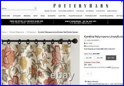 Set of 2 Pottery BarnCynthia Palampore Linen/Cotton Curtain/Panels 50 x 108