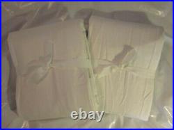 Set of 2 Pottery Barn Emery Linen Pole Top 3-In-1 Lined Drapes White 50x84 New