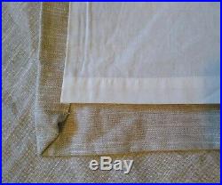 Set of 2 Pottery Barn Linen/Cotton Emery Grommet Drape Curtains 50x108 Oatmeal