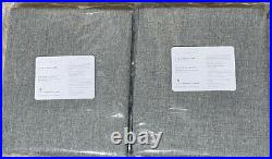 Set of (2) Pottery Barn Peace & Quiet Noise Reducing Drapes Curtains Gray 50x108