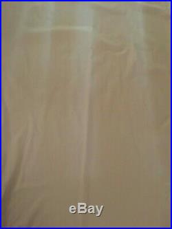 Set of 2 Pottery Barn Pole or Hook Curtain Drape Wheat Velvet Panels 48x106