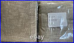 Set of (2) Pottery Barn Seaton Textured BLACKOUT Drape Curtain 50x96 Dark Flax