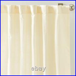 Set of 3 Pottery Barn Silk Dupioni Curtain Drape Ivory 104x84. Preowned