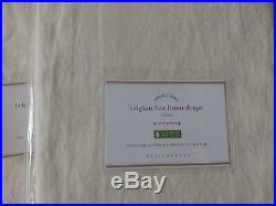 Set of 4 POTTERY BARN 50 x 84 BELGIAN FLAX LINEN DRAPES Ivory Lined