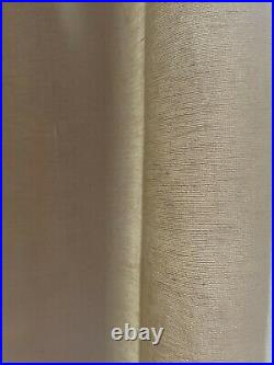 Set of 4 Pottery Barn Curtain Panels Ivory Cotton/Silk