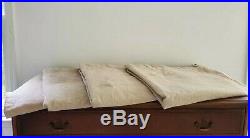 Set of 4 Pottery Barn Linen Cotton Blend Tan Beige Drapes Curtains 50x84