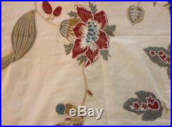 TWO (2) New Pottery Barn Margaritte Floral Embroidered Drape Panels 50 x 84