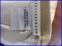 TWO Pottery Barn SILK DUPIONI POLE TOP LINED DRAPES PANELS 50X108 GOLD