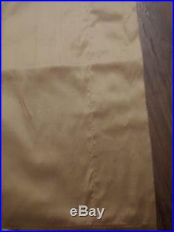 TWO Pottery Barn SILK DUPIONI POLE TOP LINED DRAPES PANELS 50X108 GOLD