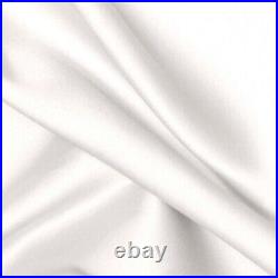 TWO Pottery Barn Silk Dupioni Blackout Drapes Curtains 104x84, White