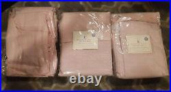 Three Evelyn Tassle Valance Blackout Panel Light Pink 63 Inches